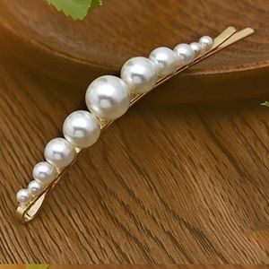 2-pack Pearl Barrettes Oversized Hair Clip